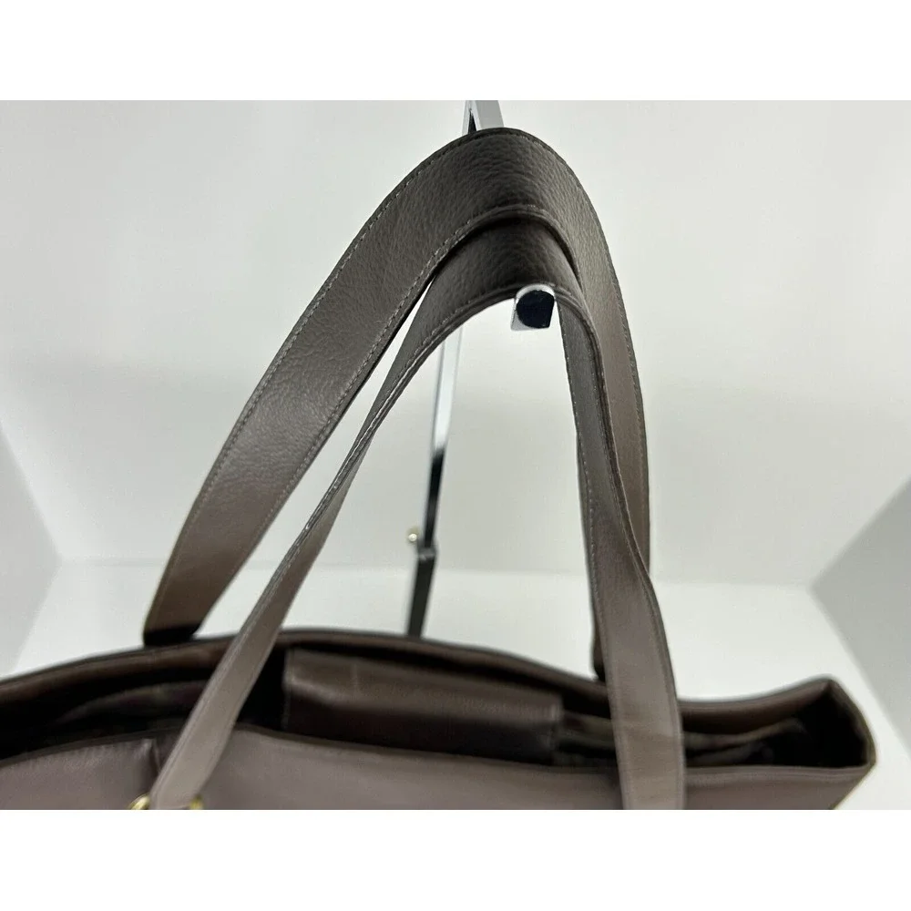 Buxton Extra Large Brown Leather Tote Laptop Boss Lady Bag‎ NWOT